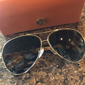 Tory Burch Polarized Aviator Sunglasses